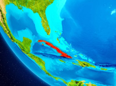 Küba uzaydan Dünya üzerinde