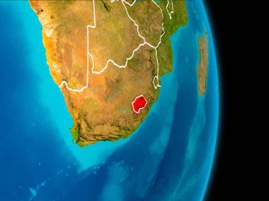 Lesotho dünya üzerindeki