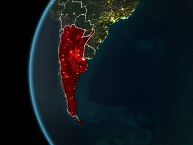 Arjantin gece uzaydan