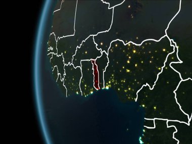 Togo gece uzaydan