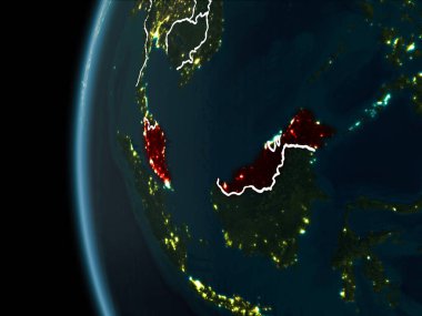 Malezya gece uzaydan