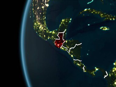 Guatemala gece uzaydan