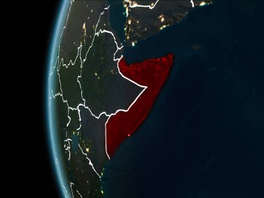Somali gece uzaydan