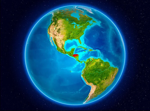 洪都拉斯在地球上 — 图库照片