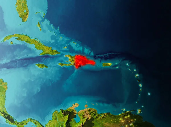 Орбіти уявлення про Домініканській Республіці — стокове фото