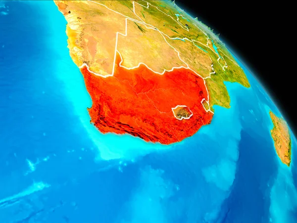 Südafrika auf der Erde — Stockfoto
