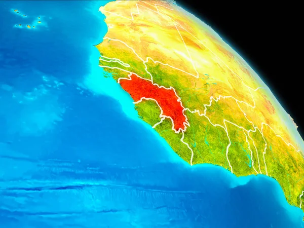 Guinea auf der Erde — Stockfoto