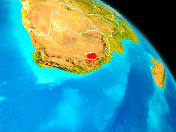 Lesotho dünya üzerindeki