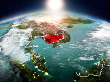 Kamboçya'da yörüngeden gündoğumu