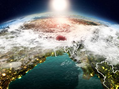 Sunrise yörüngeden Bhutan