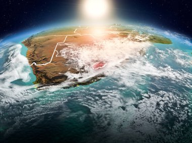 Sunrise yörüngeden Lesotho