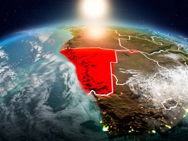 Sunrise yörüngeden Namibya