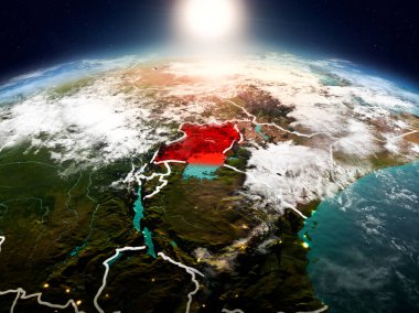 Sunrise yörüngeden Uganda