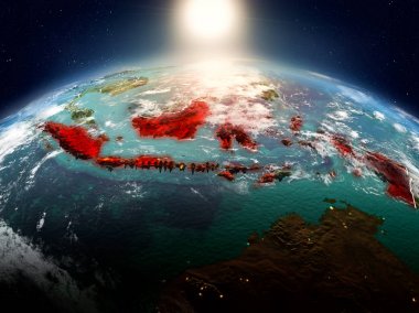 Sunrise yörüngeden Endonezya