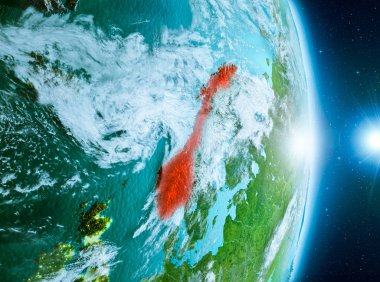 Norveç Planet Earth üzerindeki gündoğumu
