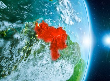 Venezuela Planet Earth üzerindeki gündoğumu