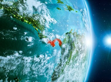 Panama Planet Earth üzerindeki gündoğumu
