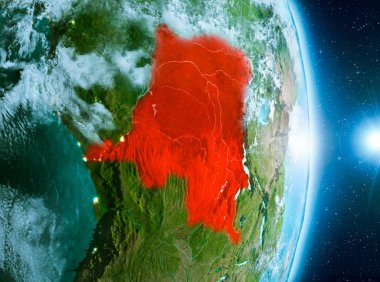 Demokratik Kongo Cumhuriyeti Planet Earth üzerindeki gündoğumu