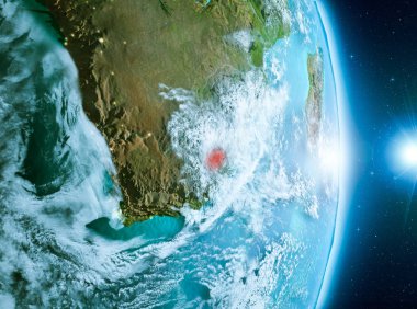 Lesotho Planet Earth üzerindeki gündoğumu