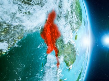 Myanmar Planet Earth üzerindeki gündoğumu