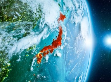 Japonya Planet Earth üzerindeki gündoğumu