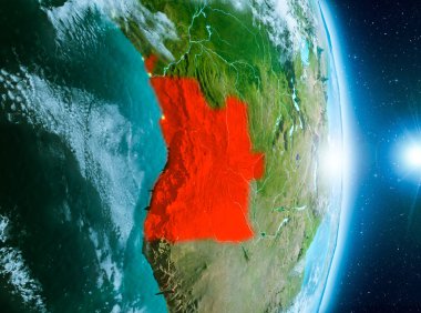 Angola Planet Earth üzerindeki gündoğumu