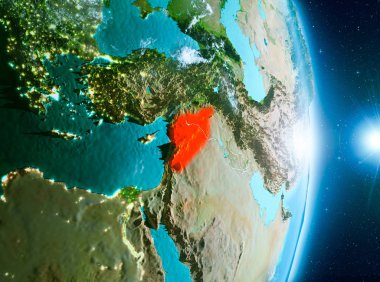 Suriye Planet Earth üzerindeki gündoğumu