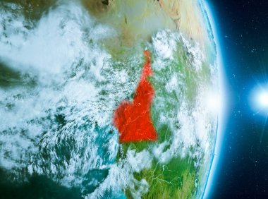 Kamerun Planet Earth üzerindeki gündoğumu
