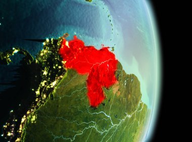 Sabah yörüngeden Venezuela'da