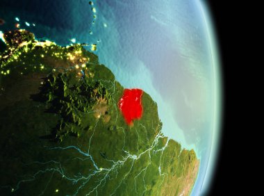 Sabah yörüngeden Surinam