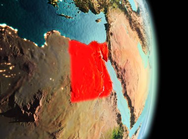 Yörüngeden sabah Mısır