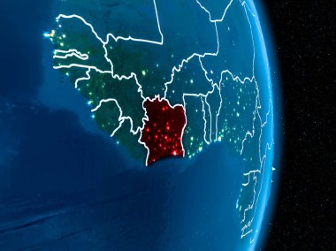 Fildişi Sahili geceleri kırmızı