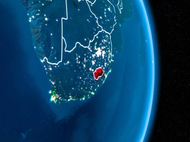 Lesotho kırmızı gece