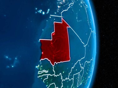 Kırmızı gece Moritanya