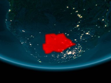 Gece boyunca yeryüzünde Botsvana