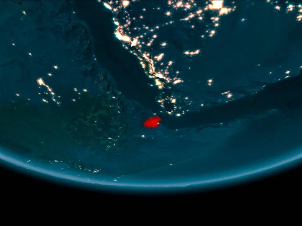 Ночь над Джибути на Земле — стоковое фото
