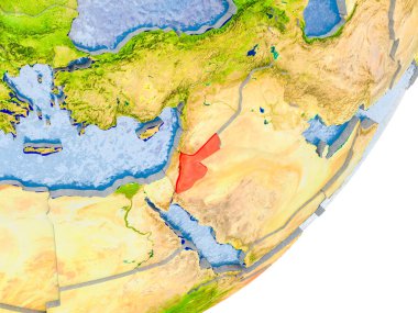 Yeryüzünde Ürdün Haritası