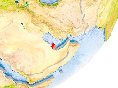 Yeryüzünde Katar Haritası