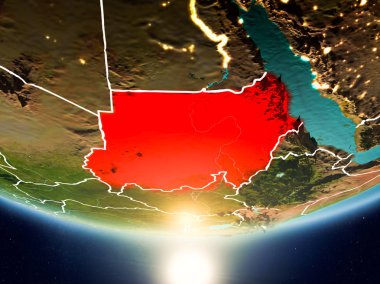 Planet Earth Güneş ile sudan