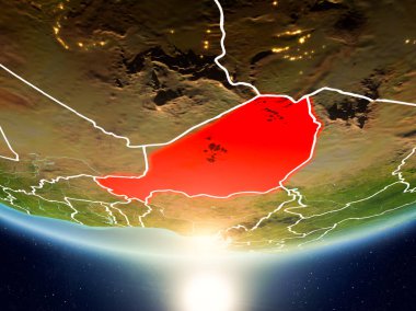 Planet Earth Güneş ile Nijer