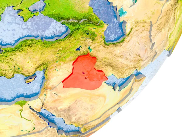 Mapa do Iraque na Terra — Fotografia de Stock