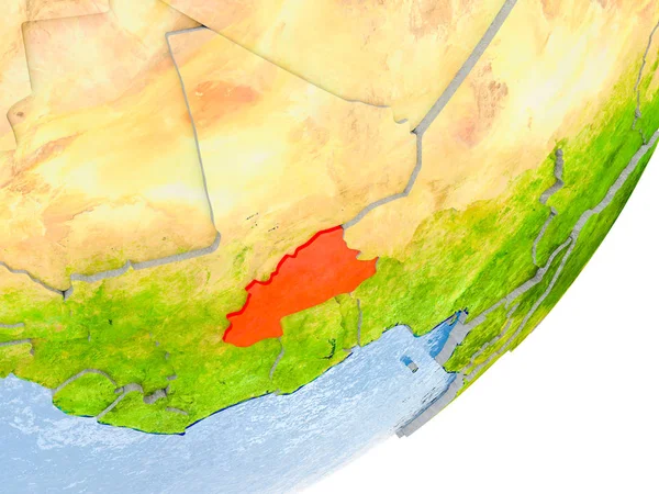 布基纳法索地球地图 — 图库照片