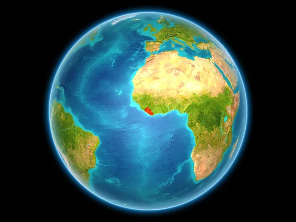 Liberia op de planeet aarde — Stockfoto
