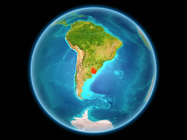 Uruguay på planeten jorden — Stockfoto