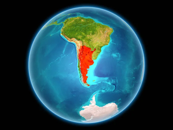 Argentinië op de planeet aarde — Stockfoto
