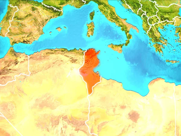 Mapa de tunisia — Foto de Stock