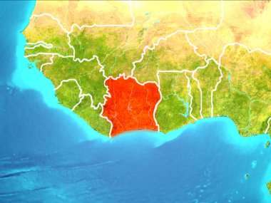 Fildişi Sahili Haritası