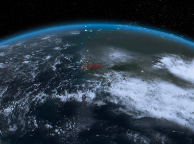 Gambiya gece uzaydan