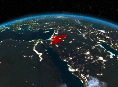 Jordan gece uzaydan