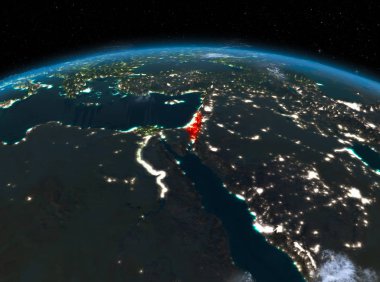 İsrail gece uzaydan